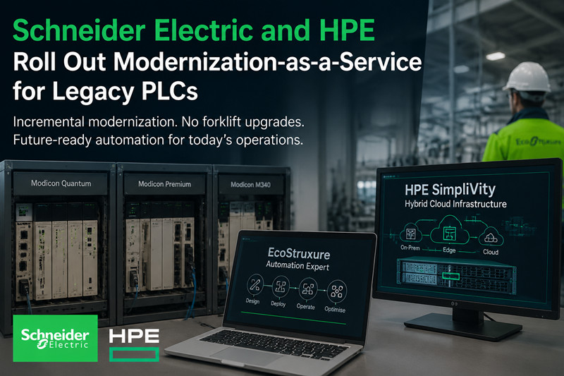 Schneider Electric и HPE внедряют услугу модернизации устаревших ПЛК.