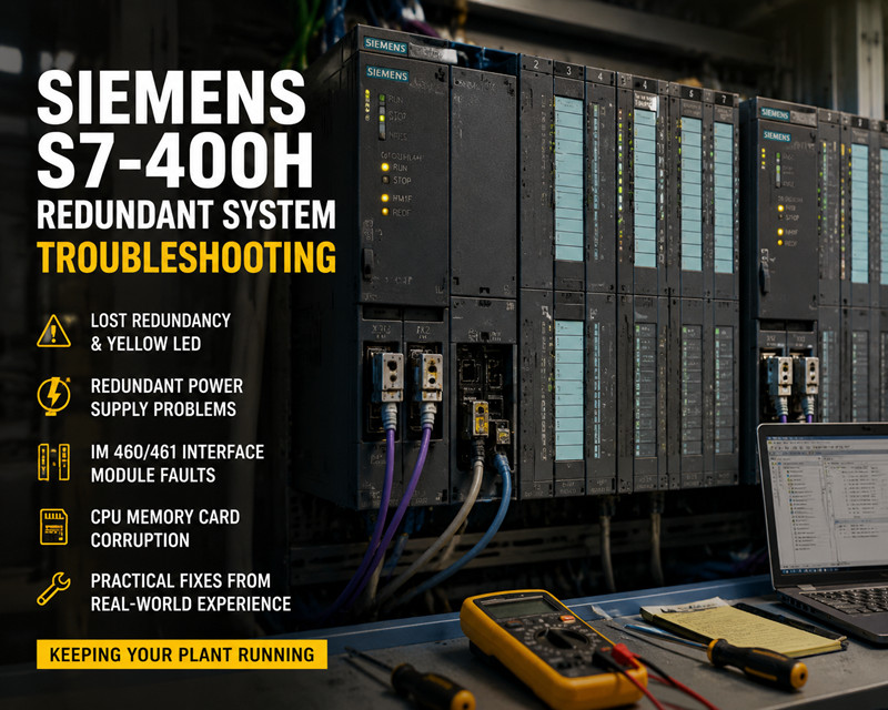 Устранение неполадок в резервной системе Siemens S7-400H